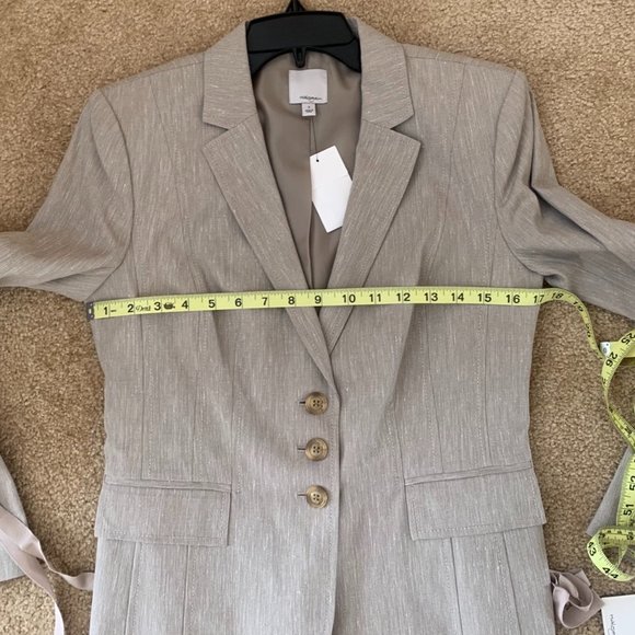 Halogen Linen Blend Pantsuit Light Taupe - Size 8 - Picture 6 of 15